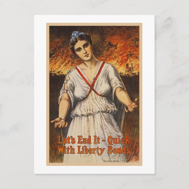 Carte Postale Les titres d'emprunt de guerre des USA nous ont (Devant)