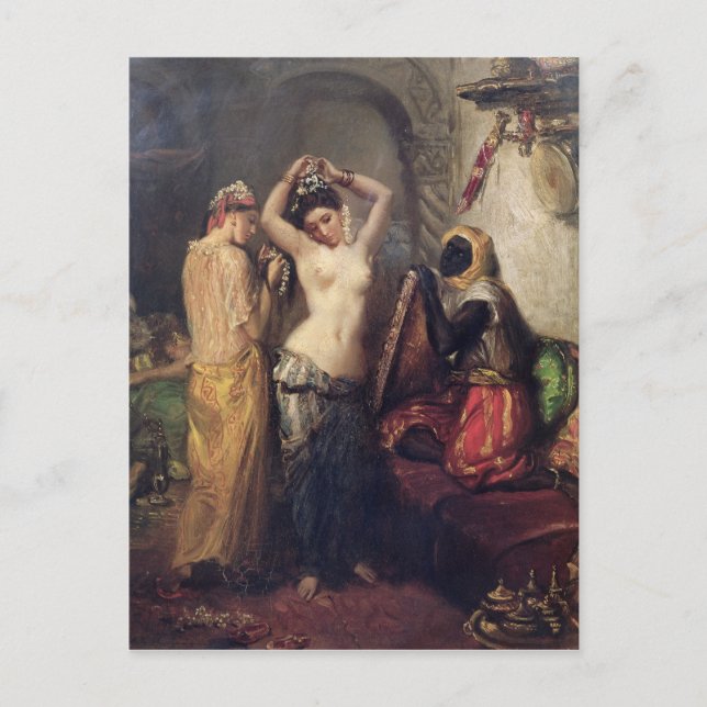 Carte Postale Les toilettes dans le Seraglio (Devant)