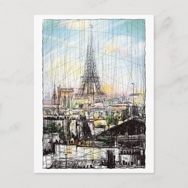 Carte Postale Les toits de Paris (Devant)
