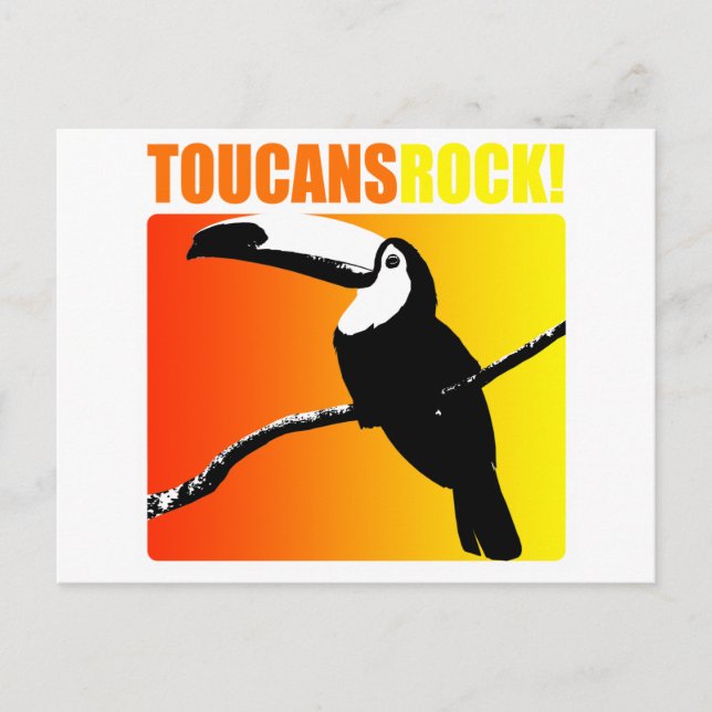Carte Postale Les toucans rock ! (Devant)