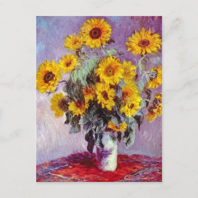 Carte Postale Les tournesols Monet (Devant)