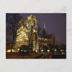 Carte Postale Les tours de Notre Dame la nuit, Paris