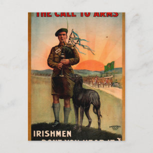Carte Postale Les tuyaux appellent 1916_Propaganda Poster