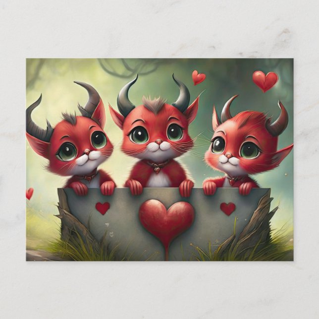 Carte Postale Les Valentines de Lil Devil (Devant)