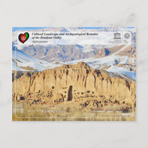 Carte Postale Les vestiges archéologiques de la vallée de Bamiya