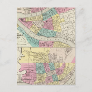 Carte Postale Les Villes De Pittsburgh Allegheny Cincinnati