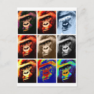 Carte Postale Les visages de Gorilla