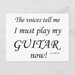 Carte Postale Les voix guitares disent qu'il faut jouer
