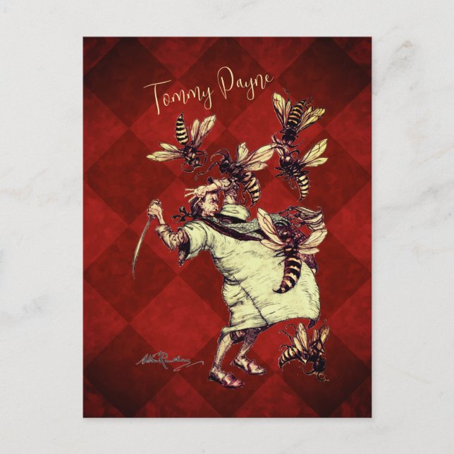 Carte Postale Les voyages de Gulliver Arthur Rackham Bees (Devant)