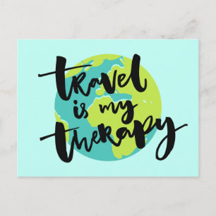 Carte Postale Les voyages sont ma thérapie