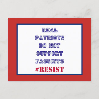 Carte Postale Les vrais Patriotes ne soutiennent pas les fascist