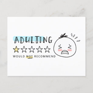 Carte Postale Les Woolies Adulting Ne Recommanderaient Pas La Ca