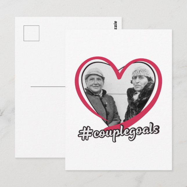 Carte Postale Lesbian Love Couple Buts : G.Stein & A.Toklas (Devant / Derrière)