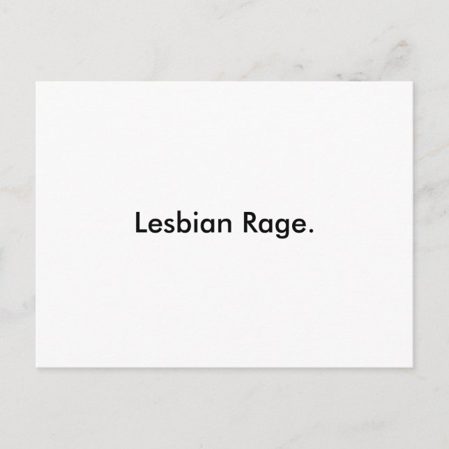 Carte Postale Lesbian Rage. (Devant)