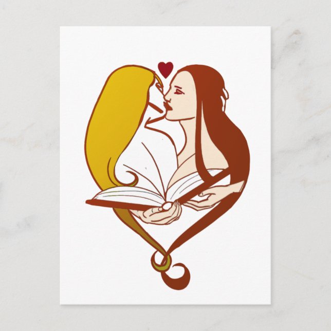 Carte Postale Lesbian Romance Sepia (Devant)
