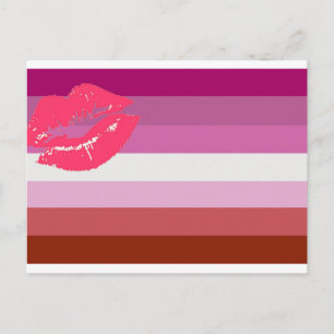 Carte Postale Lesbienne au rouge à lèvres