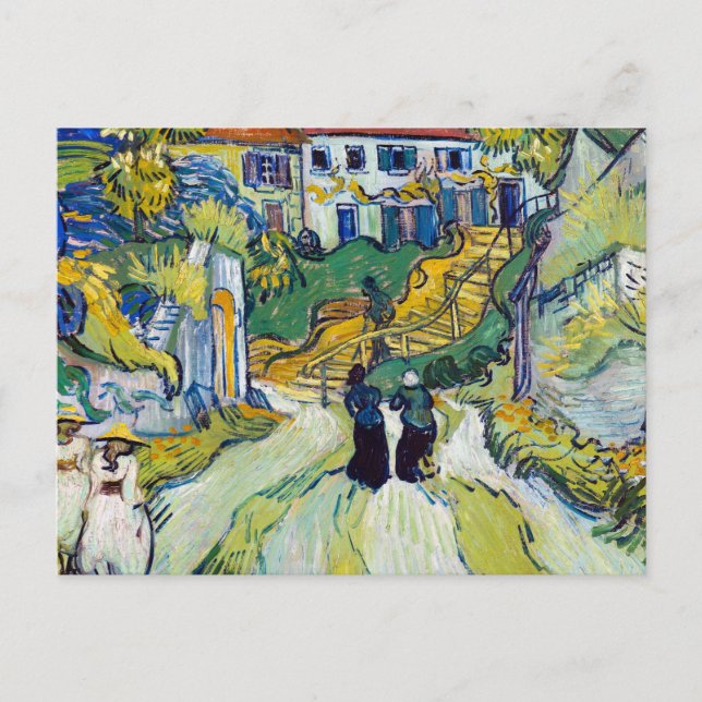 Carte Postale L'escalier de Vincent van Gogh à Auvers (Devant)