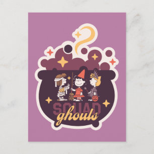 Carte Postale L'escouade Peanuts de citrouilles pour Halloween