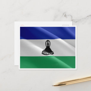 Carte Postale Lesotho - Drapeau d'agitation -