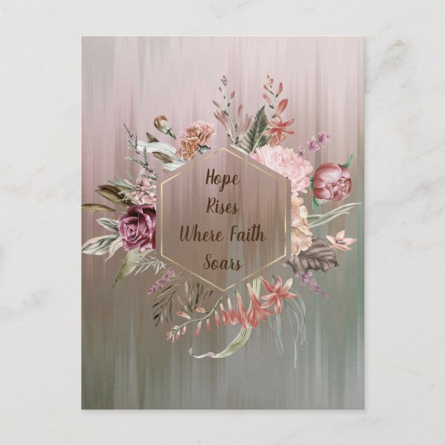 Carte postale : L'espoir renaît où la foi s'envole (Devant)