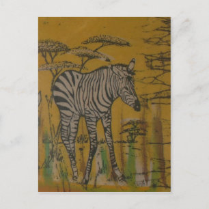 Carte Postale L'Esprit du Serengeti : Le Grazing du Zèbre dans l