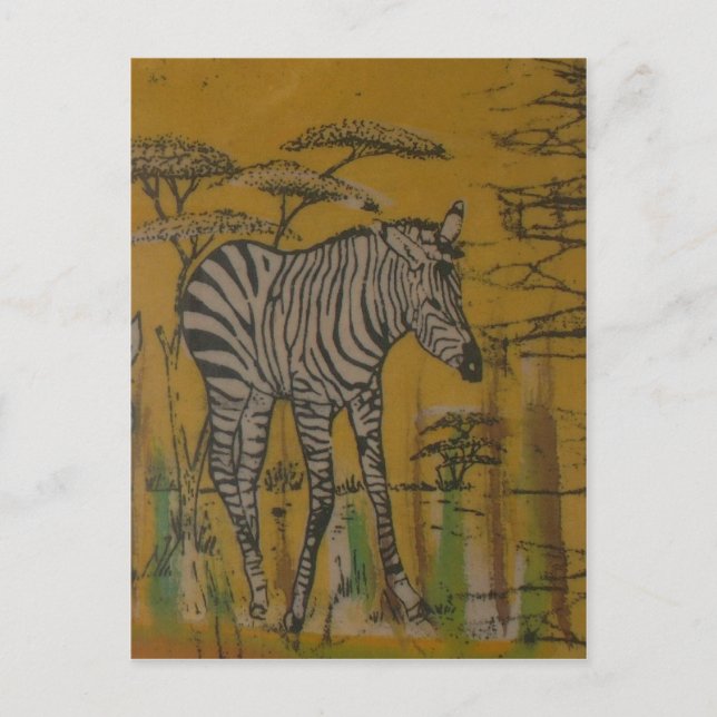 Carte Postale L'Esprit du Serengeti : Le Grazing du Zèbre dans l (Devant)