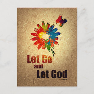 Carte Postale Let Go and Let God (programme de rétablissement en