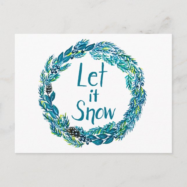 Carte Postale Let It Snow Postcard (Devant)