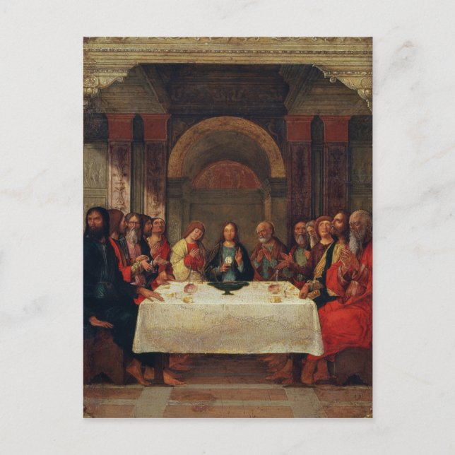 Carte Postale L'établissement de l'eucharistie, c.1490 (Devant)