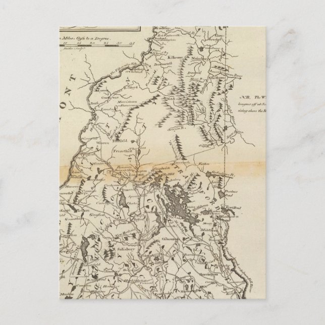 Carte Postale L'état du New Hampshire (Devant)