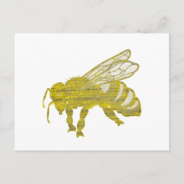Carte Postale Letterpress Bee (Devant)