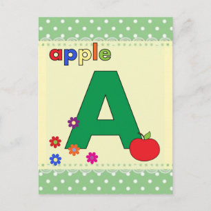 Carte Postale LETTRE Apple A