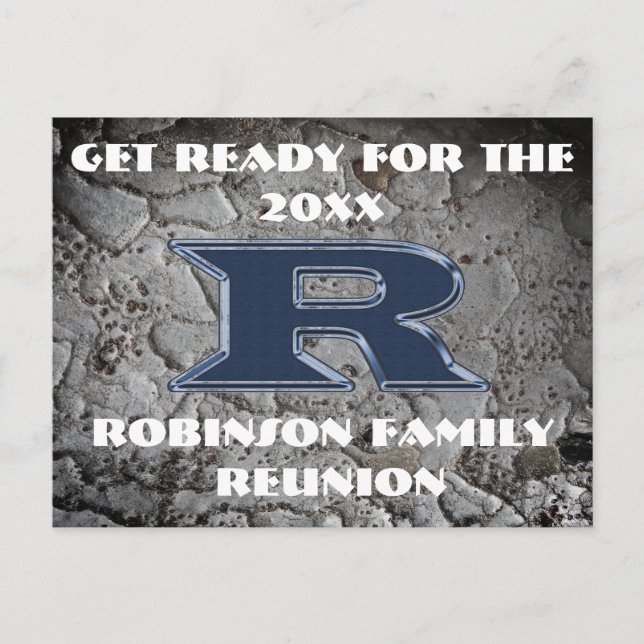Carte Postale LETTRE BLEUE REUNION Familiale R MONogramme Faire- (Devant)