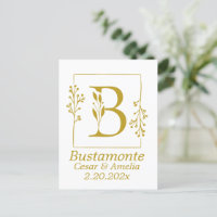 Lettre botanique moderne B Personnalisée
