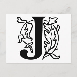 Carte Postale Lettre chic J