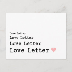 Carte Postale Lettre d'amour