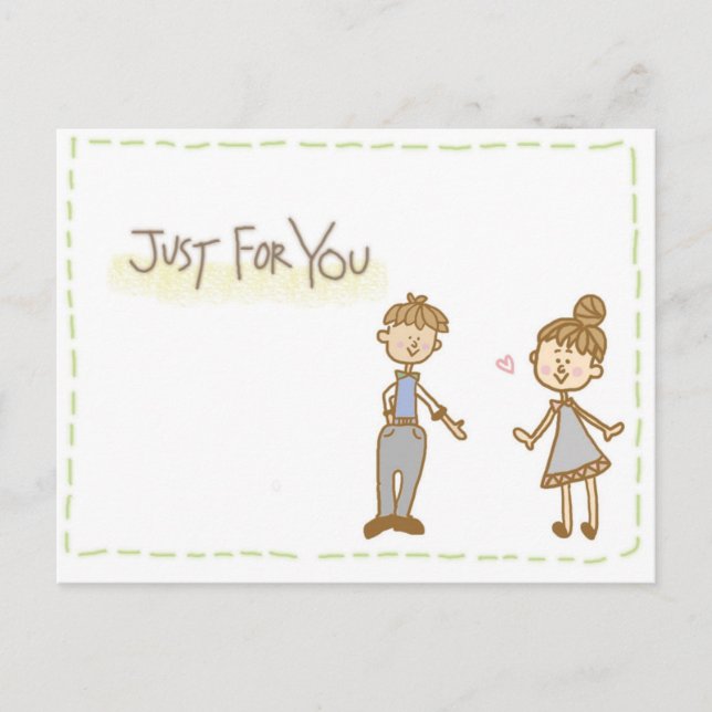 Carte Postale lettre d'amour (Devant)