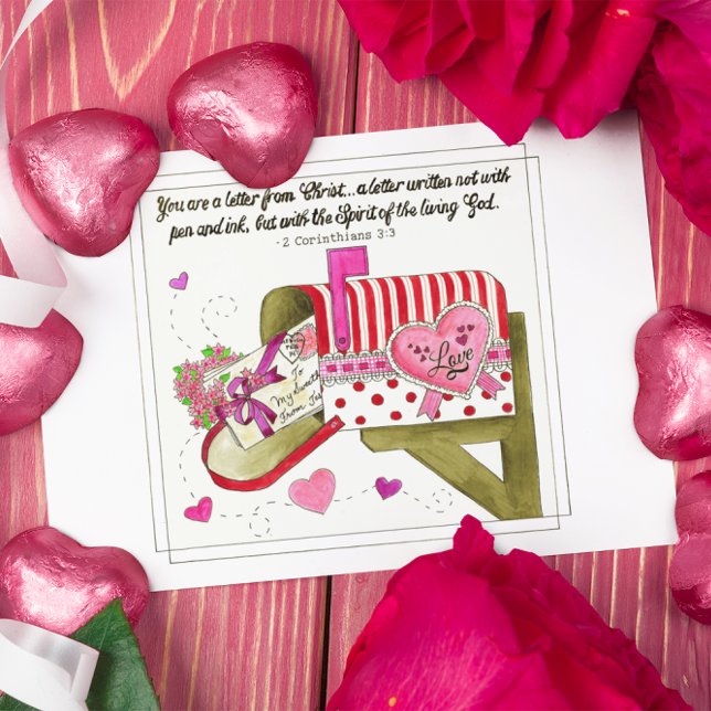 Carte Postale Lettre d'amour de Christ Inspirational Postcard (Créateur téléchargé)