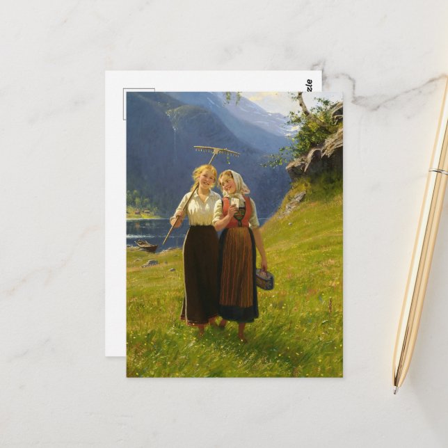 Carte Postale Lettre d'amour de Hans Dahl (Devant/Arrière en situation)