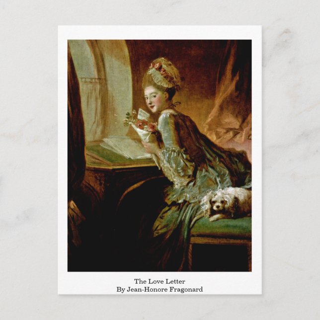 Carte Postale Lettre D'Amour De Jean-Honore Fragonard (Devant)