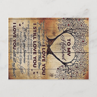 Carte Postale Lettre d'amour pour mari | Cadeau spécial pour hom