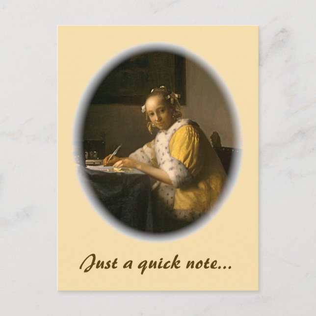 Carte Postale Lettre de Vermeer (Devant)