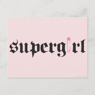 Carte Postale LETTRE D'ÉCRAN DE SÉCURITÉ Supergirl