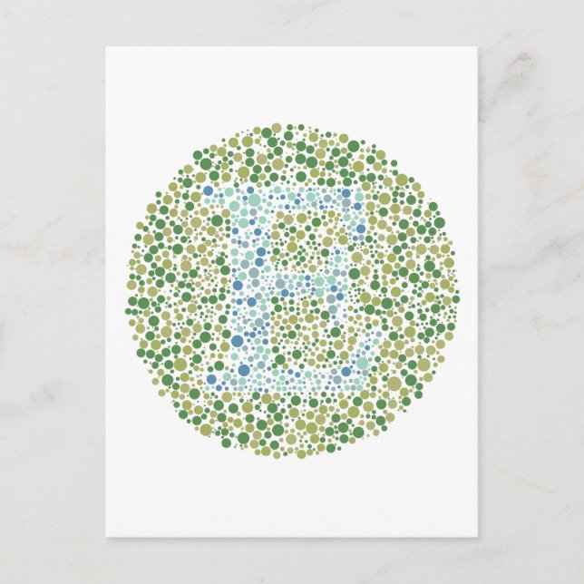 Carte Postale Lettre d'essai oculaire "E" (Devant)