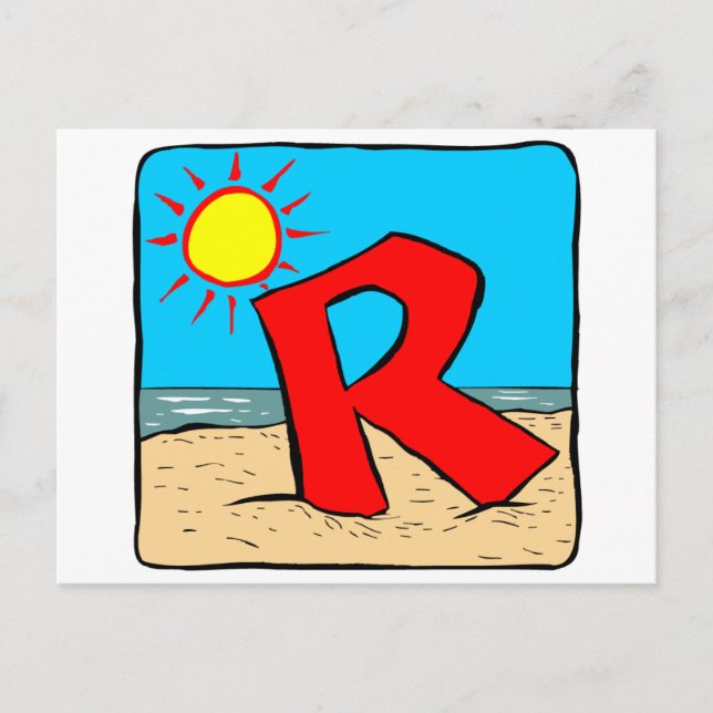 Carte Postale LETTRE D'IDÉES DE Mariage DE PLAGE R (Devant)