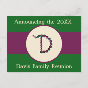 Carte Postale Lettre d'invitation à la réunion de famille D