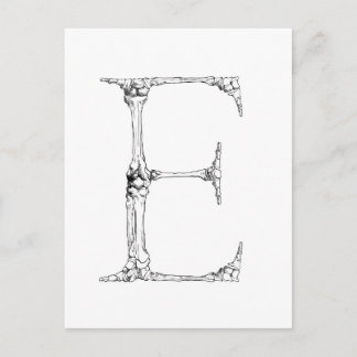 Carte Postale Lettre E Bone Initial