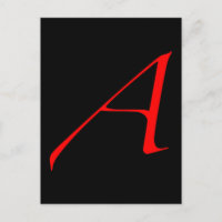 Lettre écarlate A (pour athée)