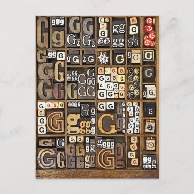 Carte Postale Lettre G (Devant)