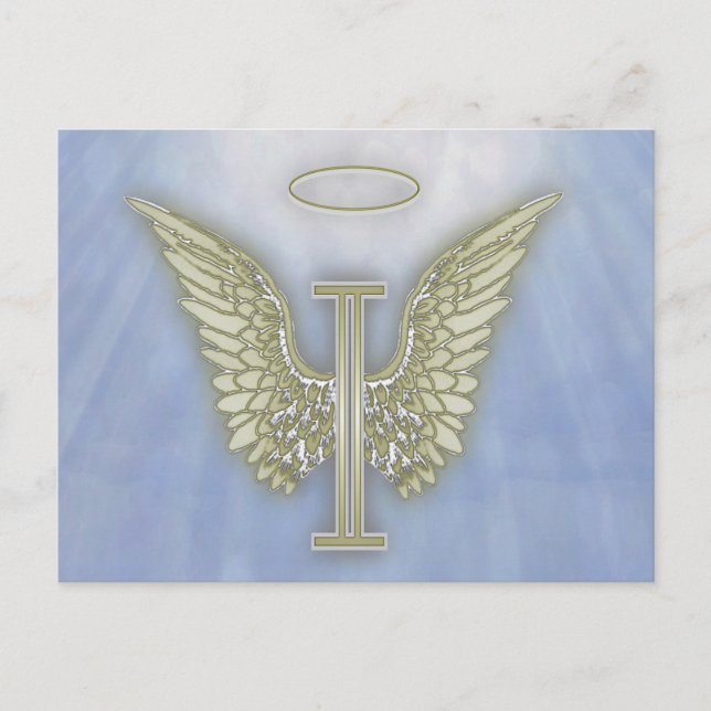 Carte Postale Lettre I Angel Monogramme (Devant)